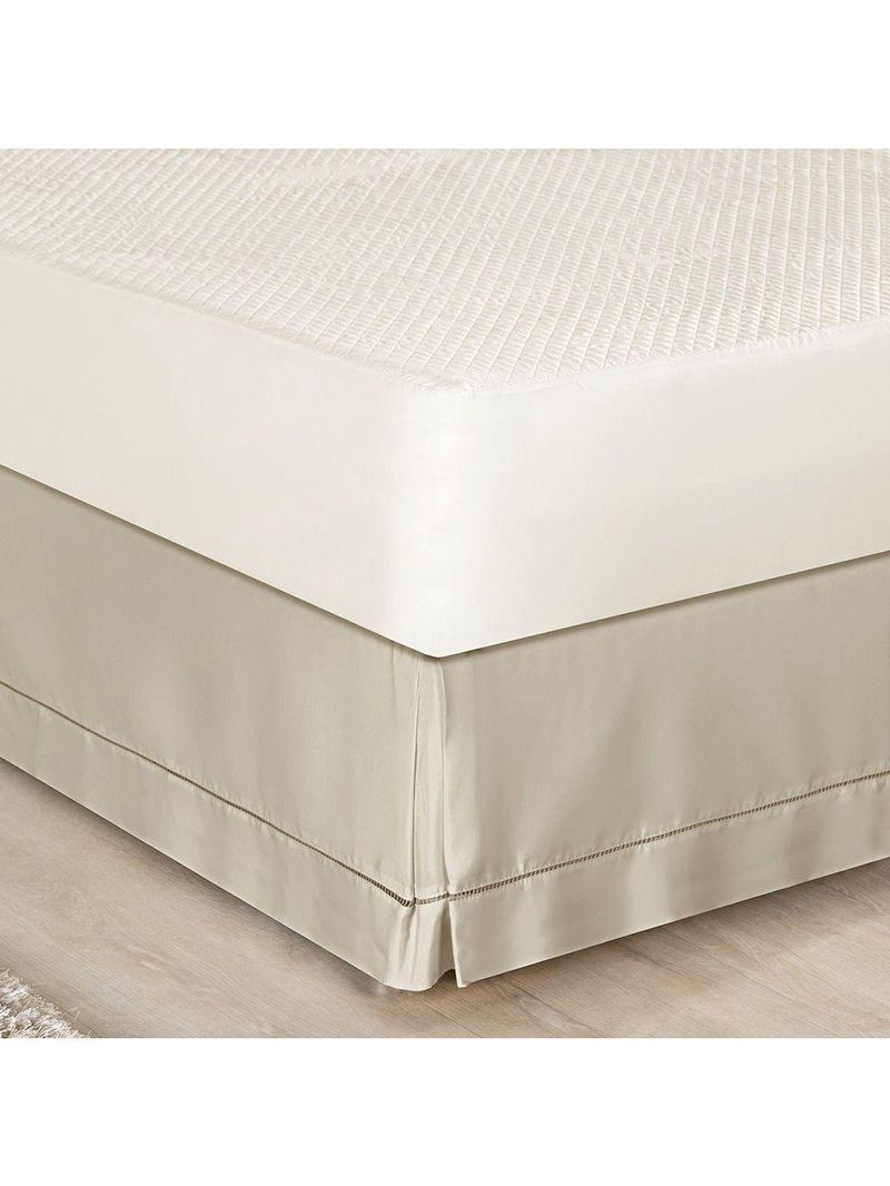 Saia Para Cama Box 200 Fios Bia King 01 Peça 80% Algodão 20% Poliéster - Caqui