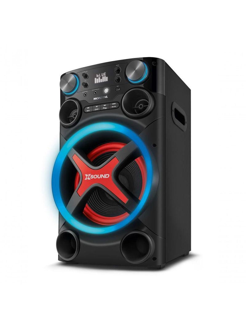 Torre De Som Mondial TM-1200-B Luzes Bluetooth 1200W RMS App Bivolt