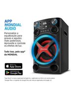 Torre De Som Mondial TM-1200-B Luzes Bluetooth 1200W RMS App Bivolt