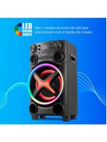 Torre De Som Mondial TM-1200-B Luzes Bluetooth 1200W RMS App Bivolt