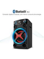 Torre De Som Mondial TM-1200-B Luzes Bluetooth 1200W RMS App Bivolt