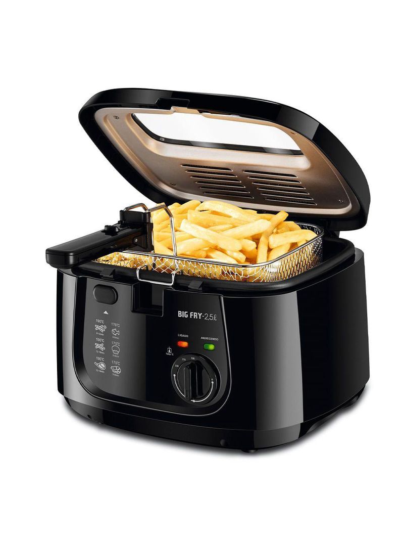 Fritadeira Elétrica Mondial Big Fry 2,5l Ft-07 Fritadeira-127v-preto