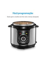 Panela De Pressão Elétrica - 10 Funções Timer Trava De Segurança 840W 110V