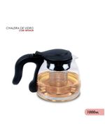 Chaleira Bule De Vidro Com Infusor Chá Café Inox 1000ml