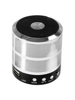 Mini Caixa De Som Speaker Com Bluetooth Usb Ws-887 Prata