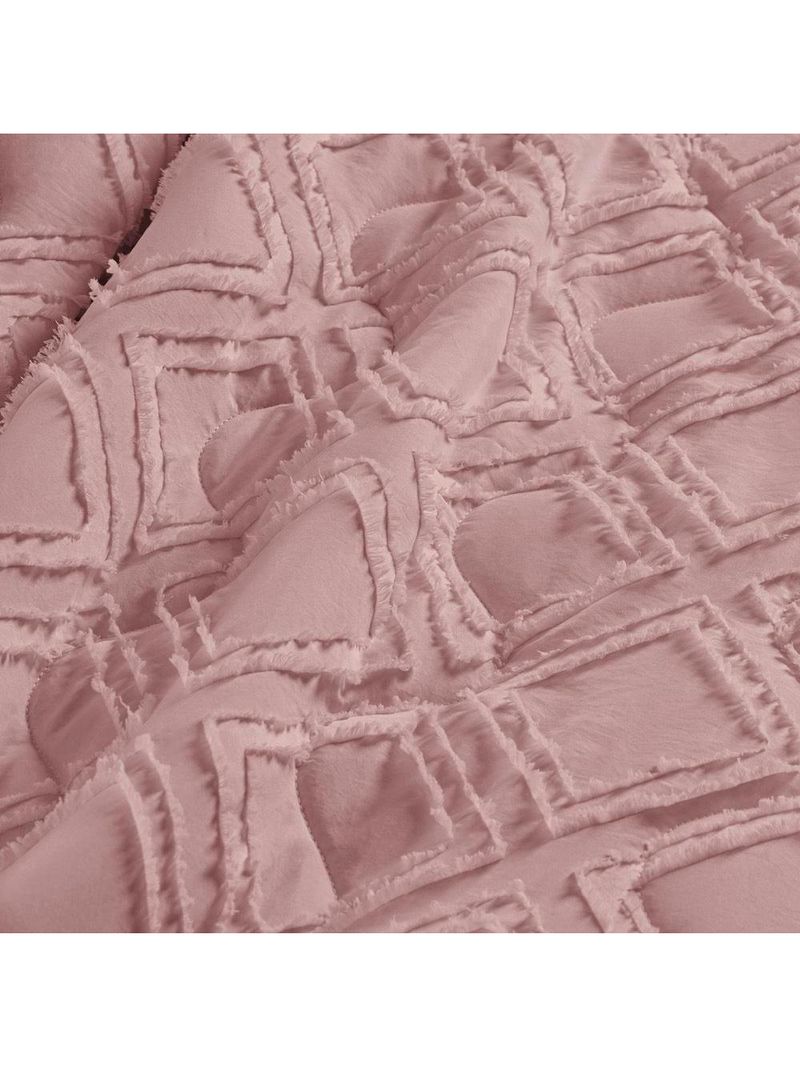 Cobre Leito Aveline Casal Padrão 03 Peças - Rosê