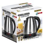 Chaleira Elétrica Startools 1000W 2L em Aço Inox Preto e Inox 110V