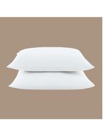 Kit 2 Travesseiros 50x70cm Antialérgico Lavável Fibra Siliconada Macio Confort - Branco