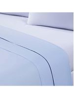 Jogo De Cama Lençol 100% Algodão Percal 150 Fios Casal Gran Moratta 4 Peças - Branco E Azul