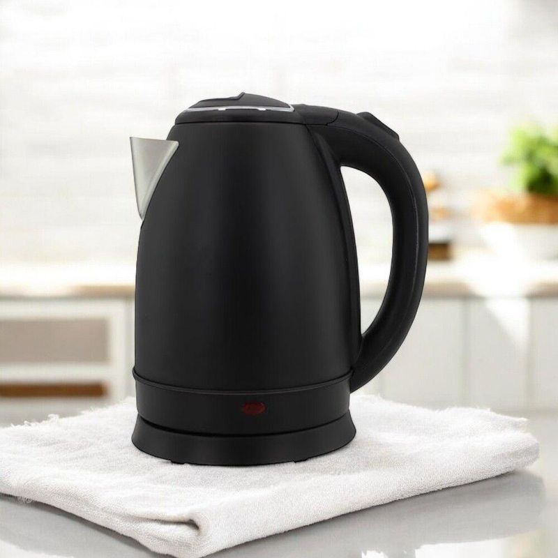 Chaleira Elétrica Bigsul 1500W 1,8L em Aço Inox Preto para Uso Diário em Casa 220V