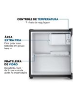 Frigobar Mondial 46L Porta Reversível Preto FGB-01-B50 110V
