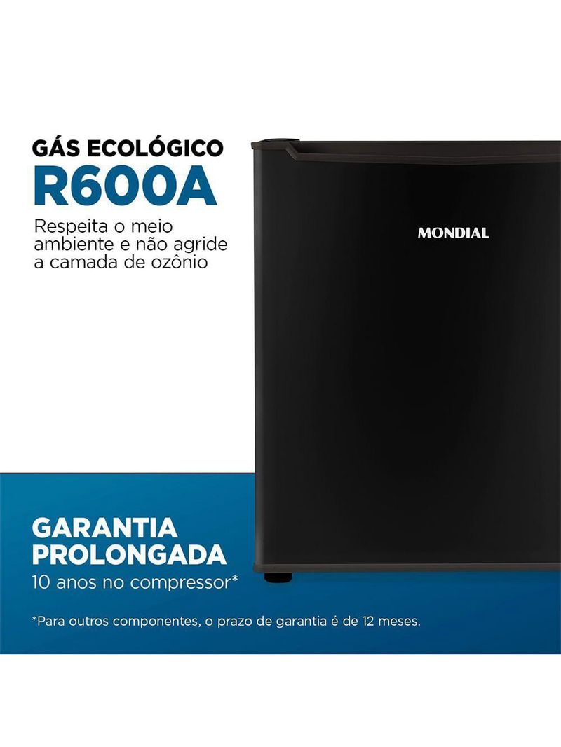 Frigobar Mondial 46L Porta Reversível Preto FGB-01-B50 110V