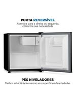 Frigobar Mondial 46L Porta Reversível Preto FGB-01-B50 110V