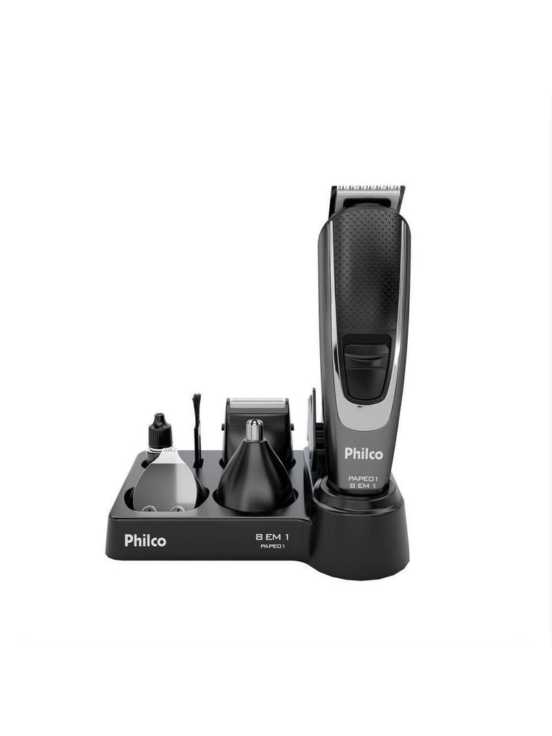Aparador De Pelos Philco 8 Acessórios Pape01 Bivolt Bivolt