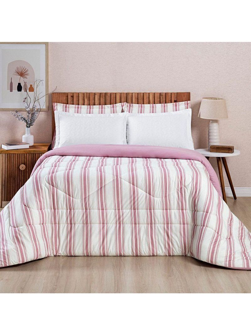 Edredom 100% Algodão Marin King 01 Peça - Rosê