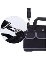 Bolsa Ferramentas Fundo Borracha Maleta Mala Profissional Reforcada 14 Bolsos Eletricista Pedreiro