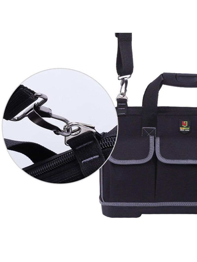 Bolsa Ferramentas Fundo Borracha Maleta Mala Profissional Reforcada 14 Bolsos Eletricista Pedreiro
