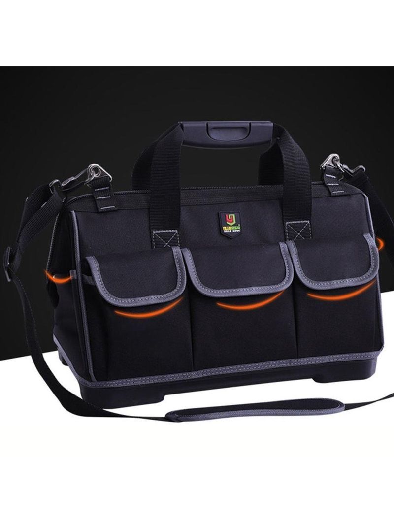 Bolsa Ferramentas Fundo Borracha Maleta Mala Profissional Reforcada 14 Bolsos Eletricista Pedreiro