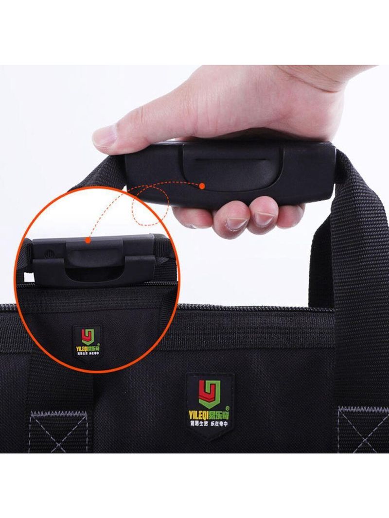 Bolsa Ferramentas Fundo Borracha Maleta Mala Profissional Reforcada 14 Bolsos Eletricista Pedreiro