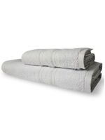 Kit 2 Toalhas Itália Soft 1 Banho 1 Rosto Grossa 100% Algodão 430g/m² Branca