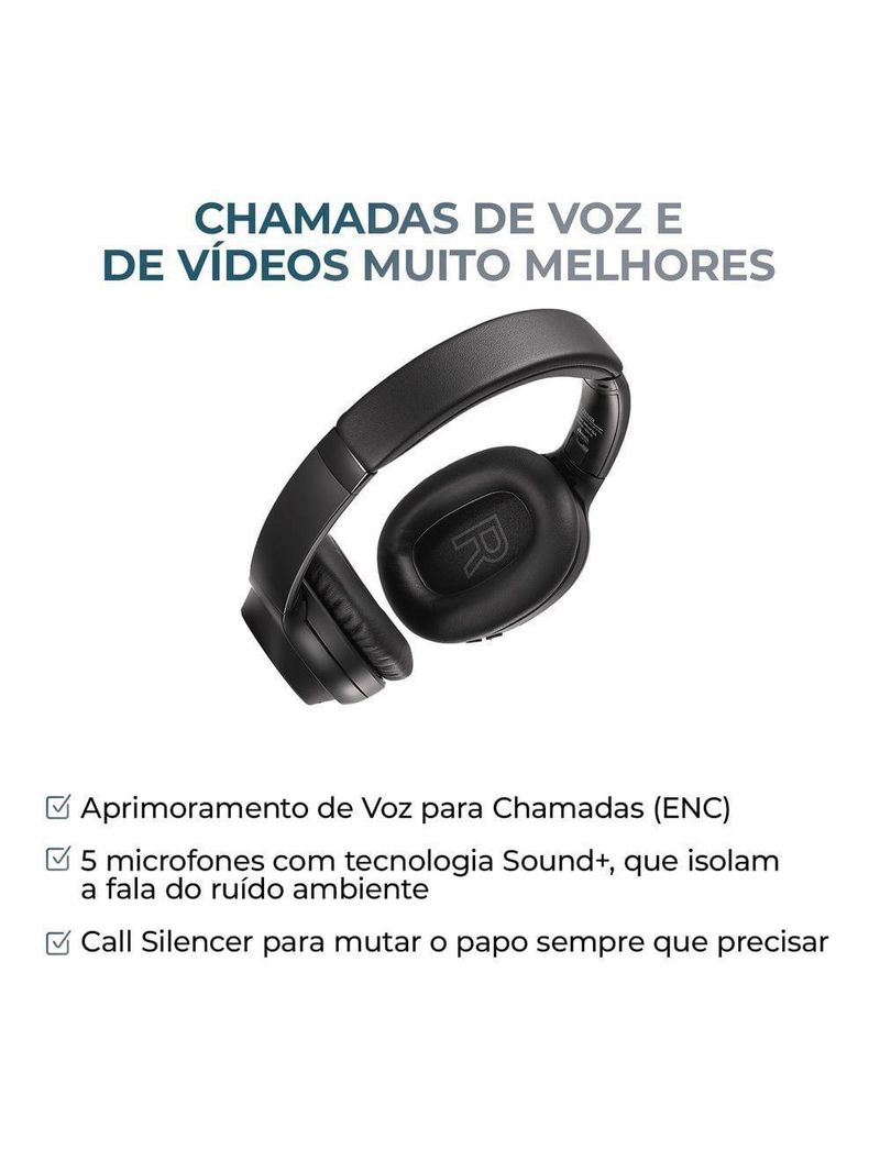 Fone De Ouvido Headphone Aiwa HP-05 Hi-Fi ANC NFC BT APP Bivolt