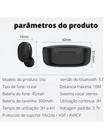 Fone De Ouvido A2s Bluetooth Tws In-ear