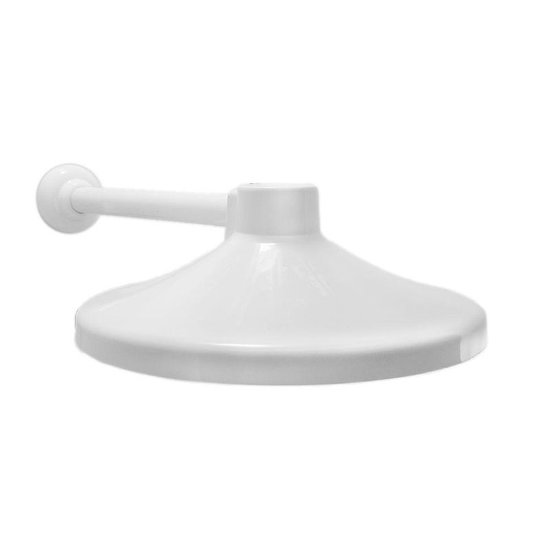 Chuveiro Ducha Lavatório Banheiro Area Externa Piscina Redondo Fixo Gás E Solar 10 Polegadas Branco Abs