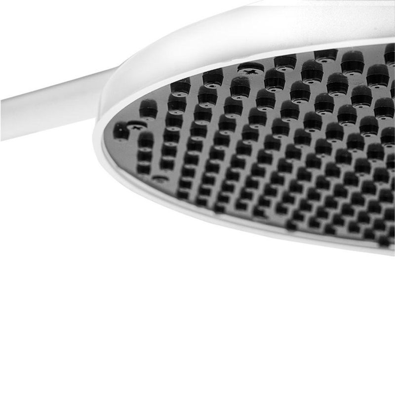 Chuveiro Ducha Lavatório Banheiro Area Externa Piscina Redondo Fixo Gás E Solar 10 Polegadas Branco Abs