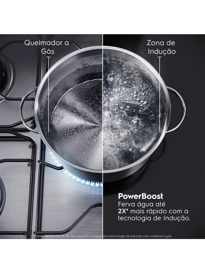 Cooktop 4 Bocas De Indução E A Gás Electrolux Híbrido 2 De Indução E 2 A Gás IE62H 220V