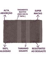 Jogo De Toalhas Gigante Itália Soft 2 Banhão + 2 Rosto + 2 Tapete Luxo 100% Algodão - Cinza