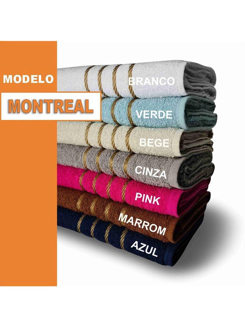 Toalha De Rosto Montreal Beka 330 G/m² 45x70 Cm Cinza