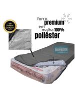 Capa Colchão Solteiro Impermeável Hospitalar Com Zíper - Cinza 78x188x16cm