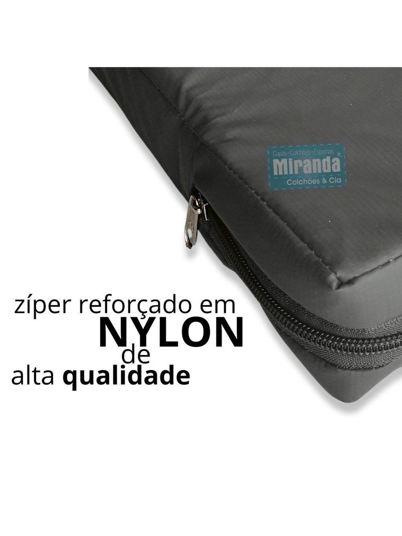 Capa Colchão Solteiro Impermeável Hospitalar Com Zíper - Cinza 78x188x16cm