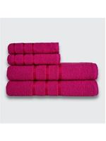 Jogo De Toalha 4 Peças Verona Luxo Beka 100% Algodão Rosa