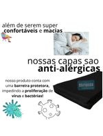 Capa Impermeável Para Colchão Casal Feita Em Napa Hospitalar 138x188x35cm - Preta