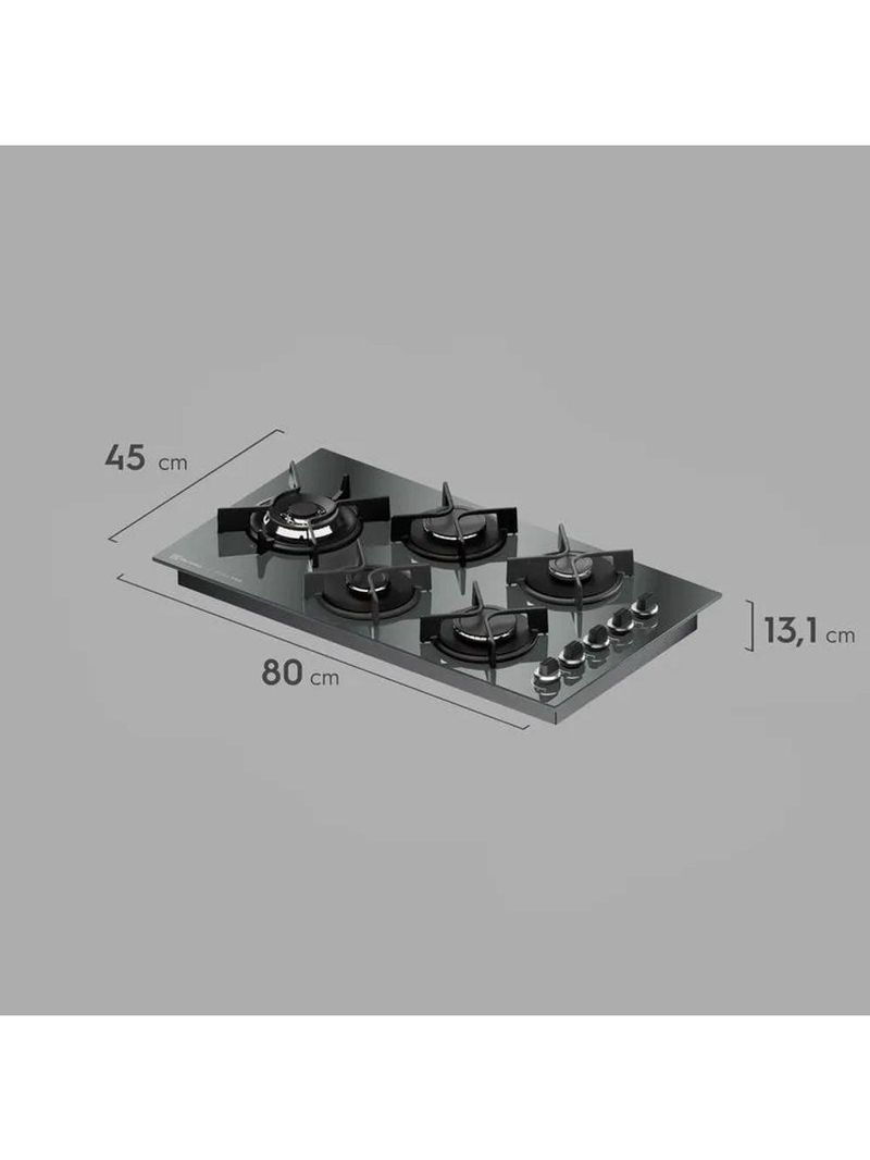 Cooktop 5 Bocas A Gás Electrolux Espelhado KE5HP Bivolt