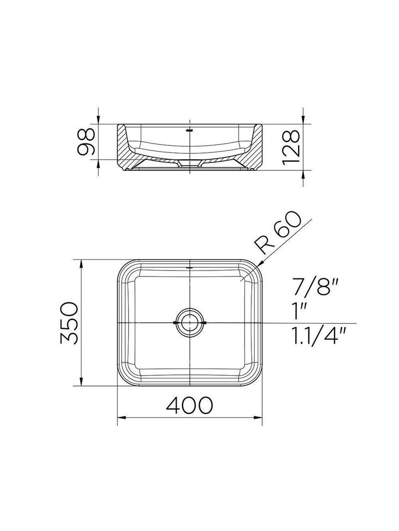 Cuba De Apoio Docol 40x35 90015397026 Retangular Branca Branco