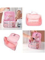 Necessaire Feminina Viagem Gancho Mala Organizadora Pendurar Rosa