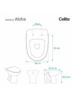 Tampa De Vaso Aloha Branco Para Bacia Celite