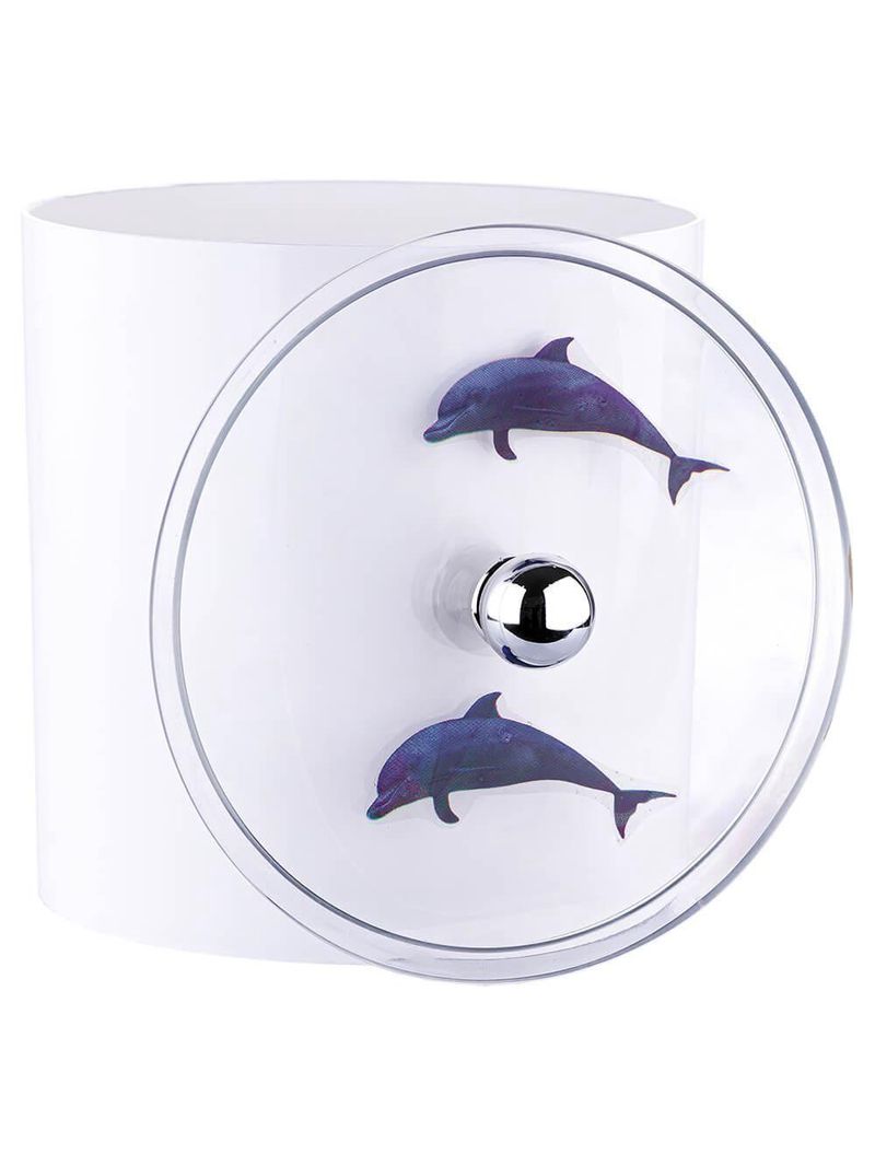 Tampa De Vaso E Lixeira Decorada Golfinhos Do Mar
