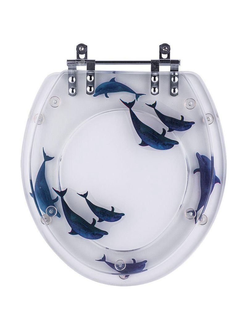 Tampa De Vaso E Lixeira Decorada Golfinhos Do Mar