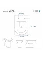 Assento Sanitario Poliester Duna Branco Para Vaso Deca