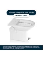 Assento Sanitario Poliester Duna Branco Para Vaso Deca