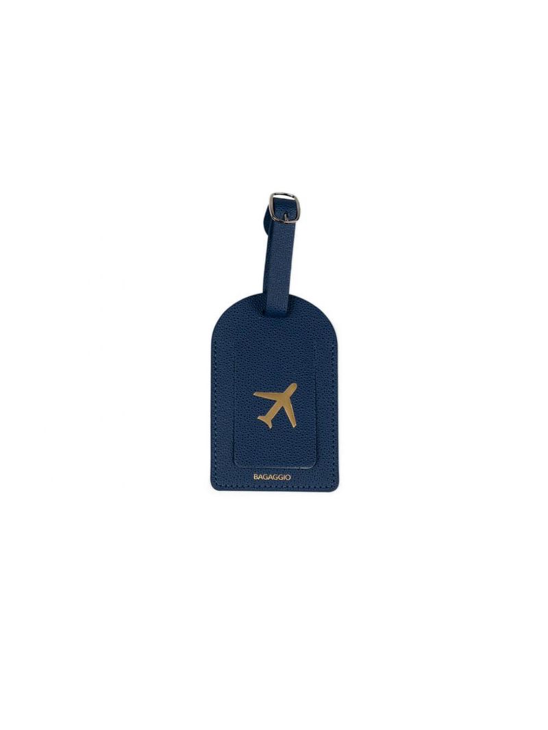 Kit etiqueta e porta passaporte travel azul escuro