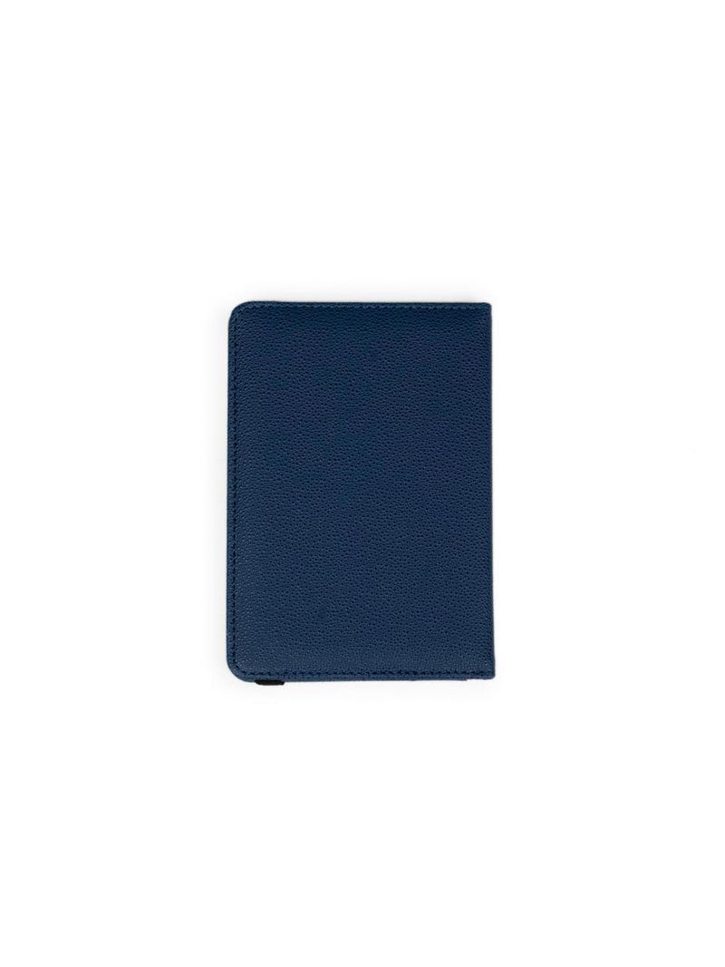 Kit etiqueta e porta passaporte travel azul escuro