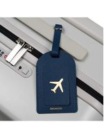 Kit etiqueta e porta passaporte travel azul escuro