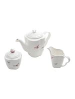 3 peças wolff borboletas de porcelana