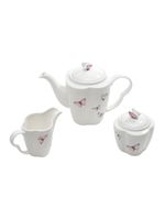 3 peças wolff borboletas de porcelana