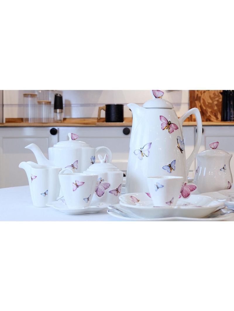 3 peças wolff borboletas de porcelana