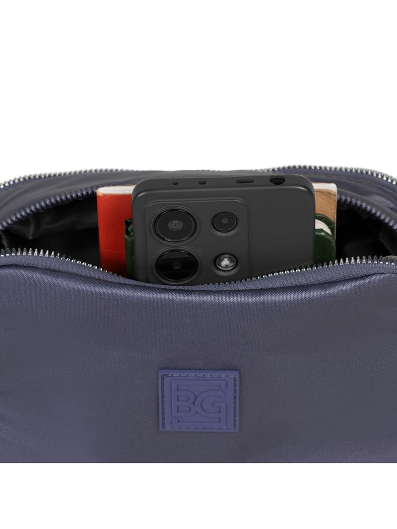 Bolsa feminina transversal perolada roxo